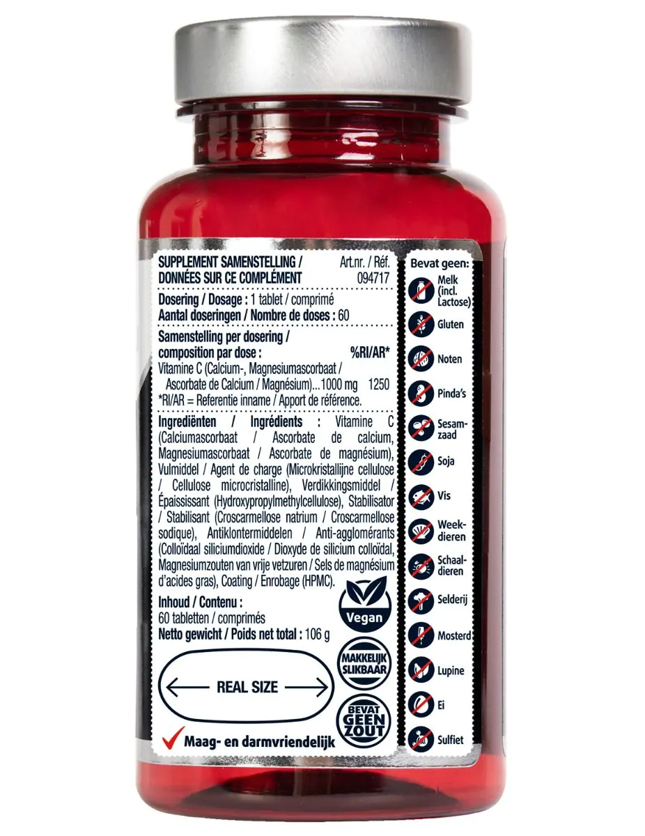 Gebufferde Vitamine C 1000 mg 60 tabletten