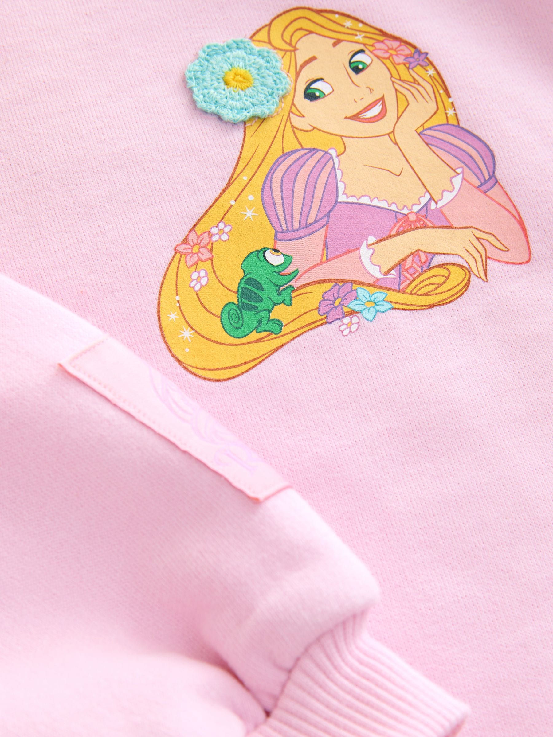Pink Rapunzel Disney Princess - Set van sweatshirt en uitlopende legging (3mnd -7jr)