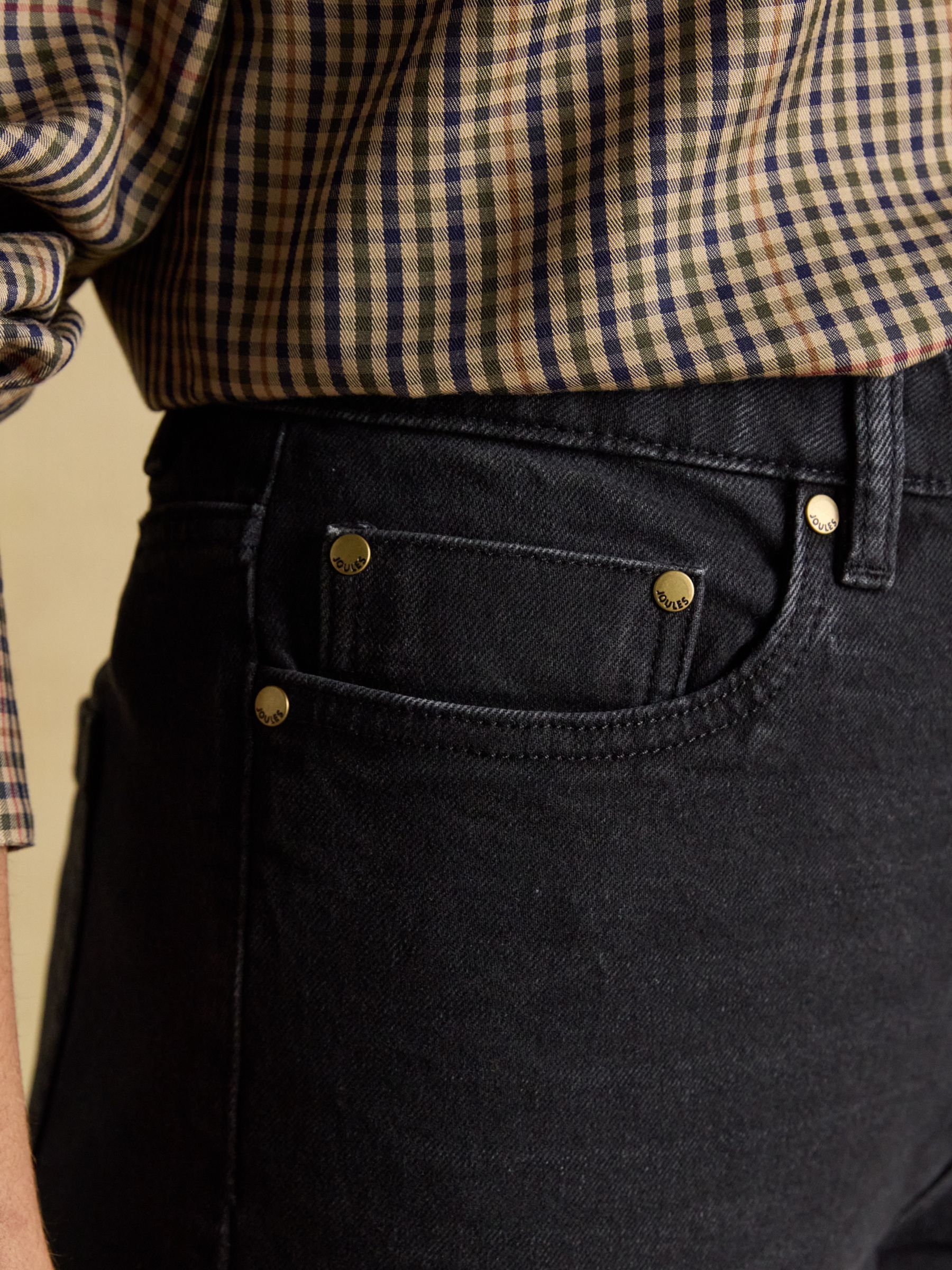 Zwart - Joules jeans met halfhoge taille