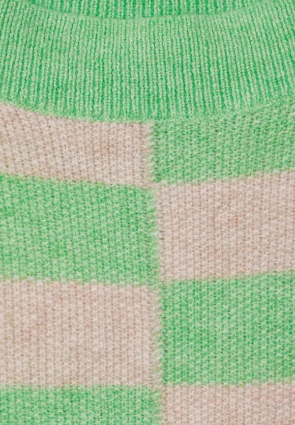 Pullover mit Streifenprint - light spring green mel.