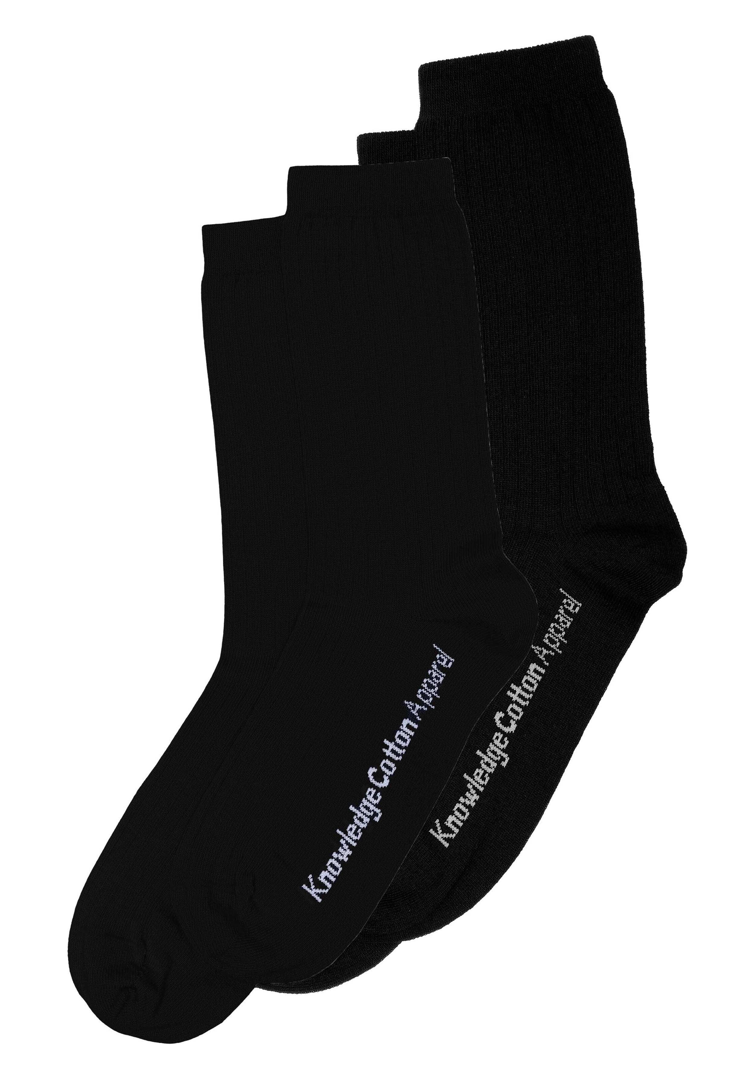 Knowledge Cotton Apparel 2er-Pack Socken Classic Sock Black Jet