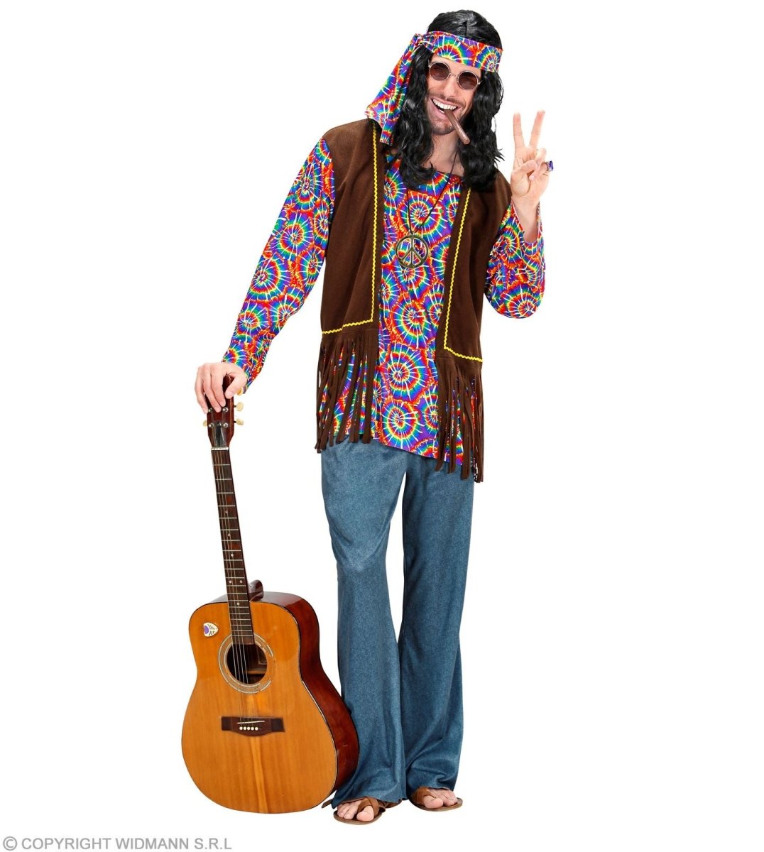 Hippie 60S Kostuum Heren 5 delig