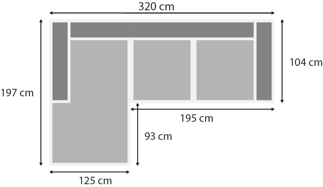 Loungebank stof Tokio 170 Amarillo B320 x D197 x H86 cm