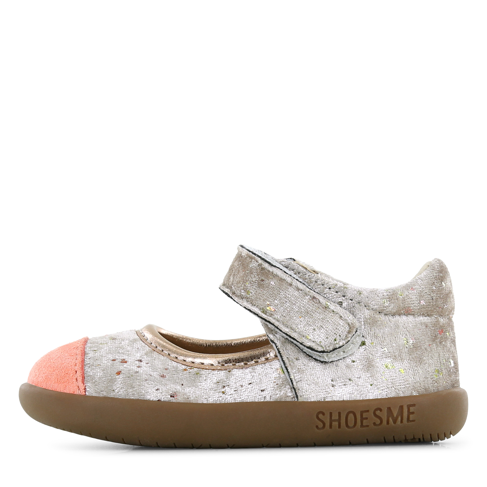 Shoesme Veloursschuh gold