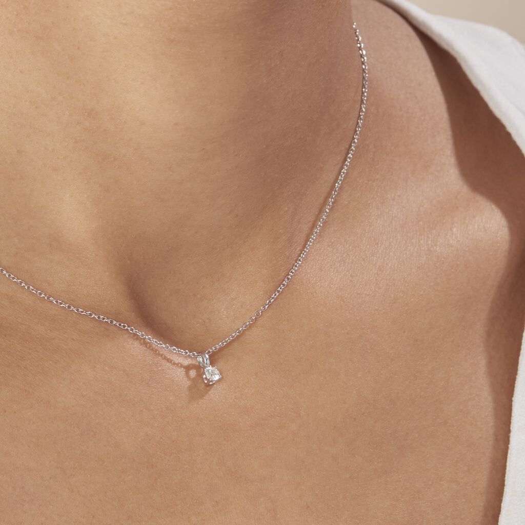 Pendentif Aphrodite Or Blanc Diamant