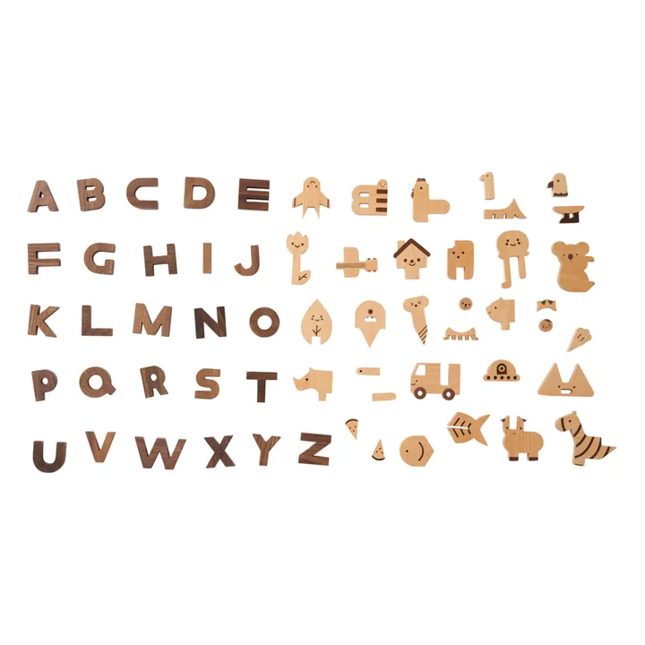 OIOIOOI Blocs alphabet en bois