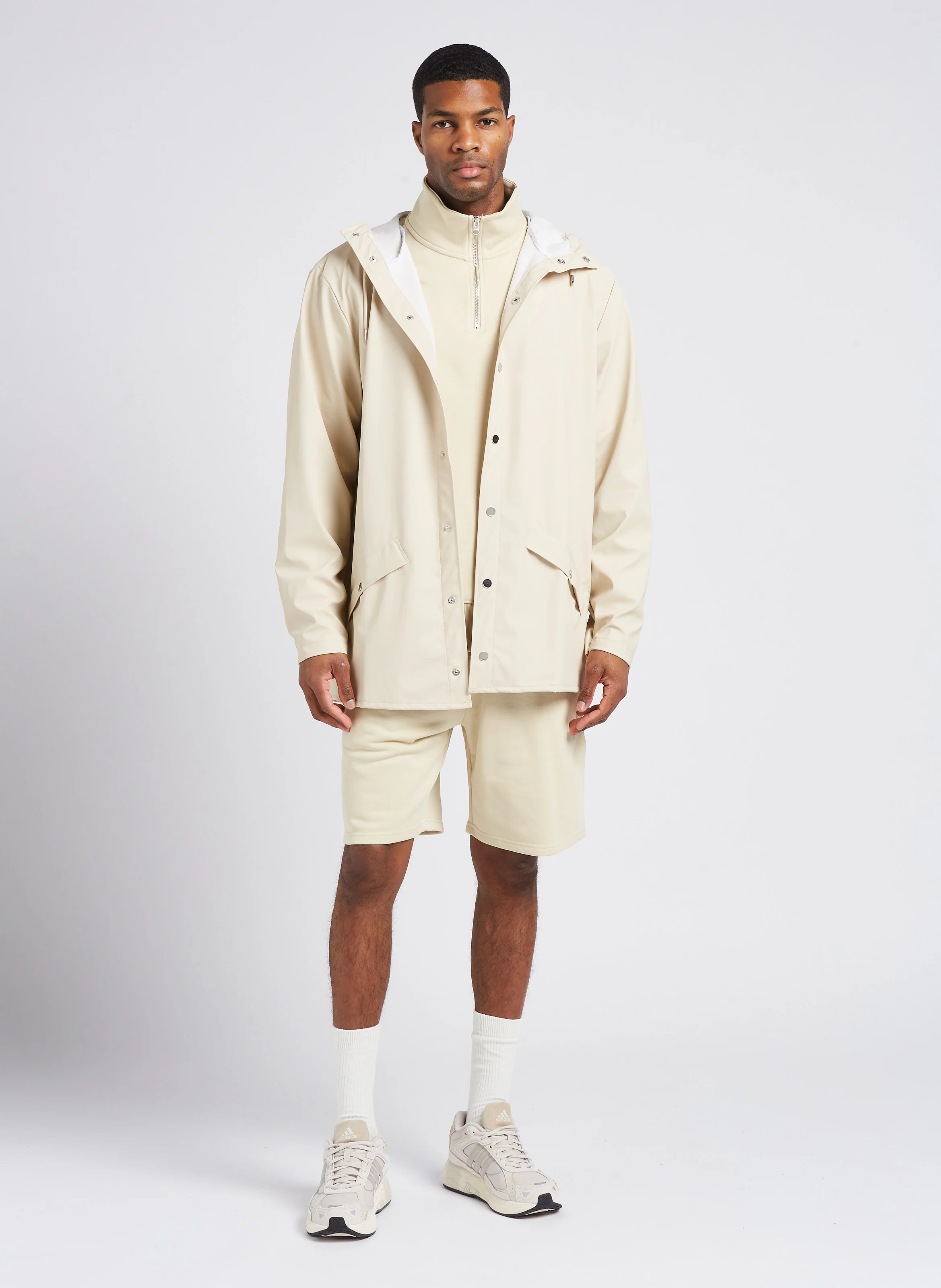 Coupe-vent imperméable à capuche | Beige