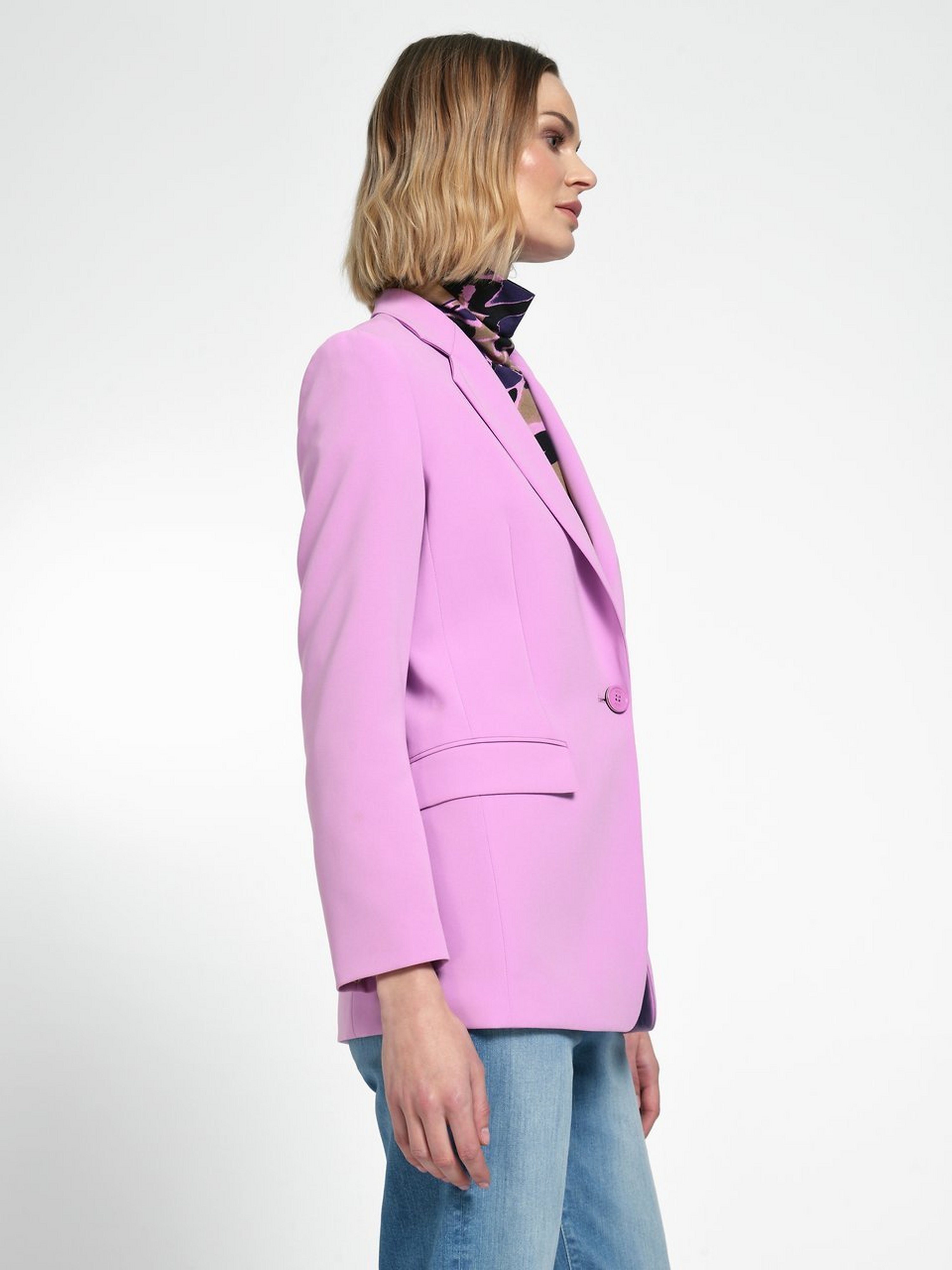 Blazer mit schmalem Revers