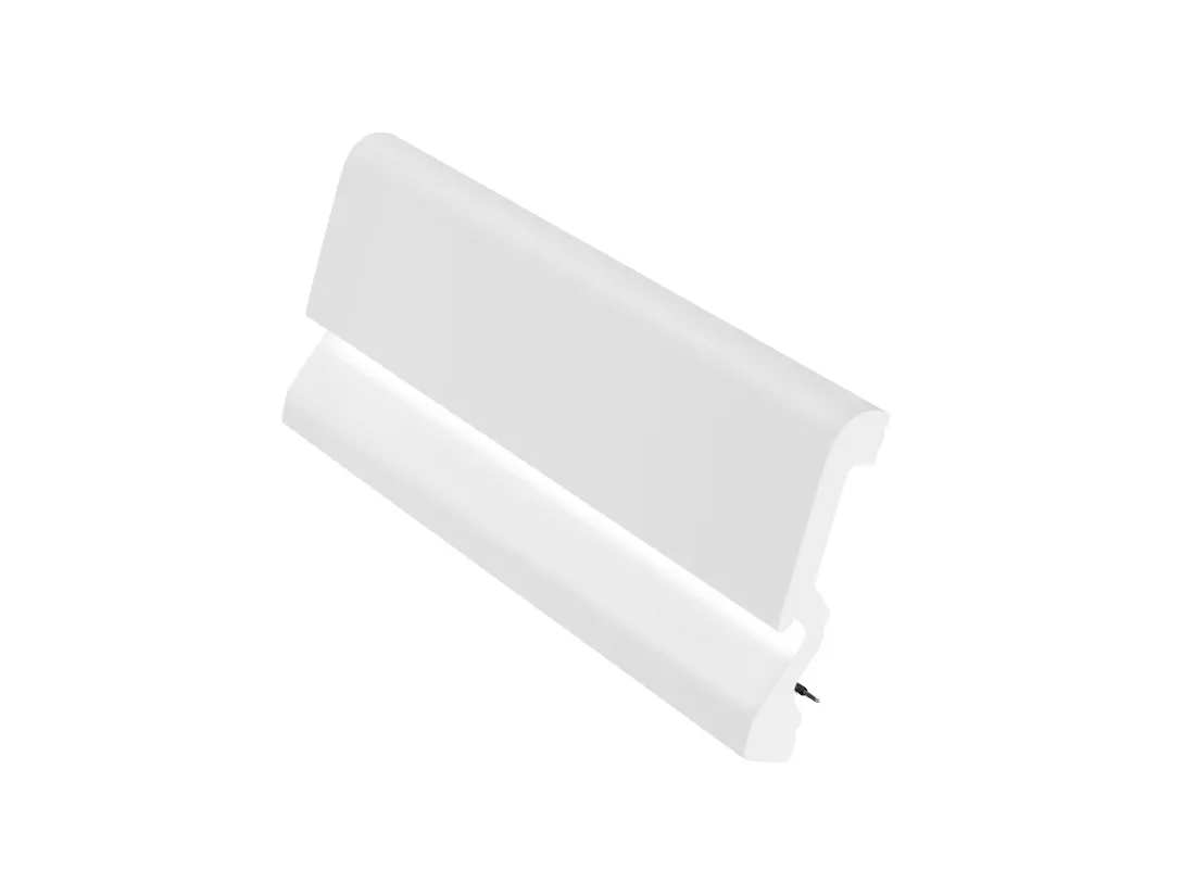 Lot de 3 plinthes en polystyrène L290 x l1.8 x H10 cm blanc - COREO