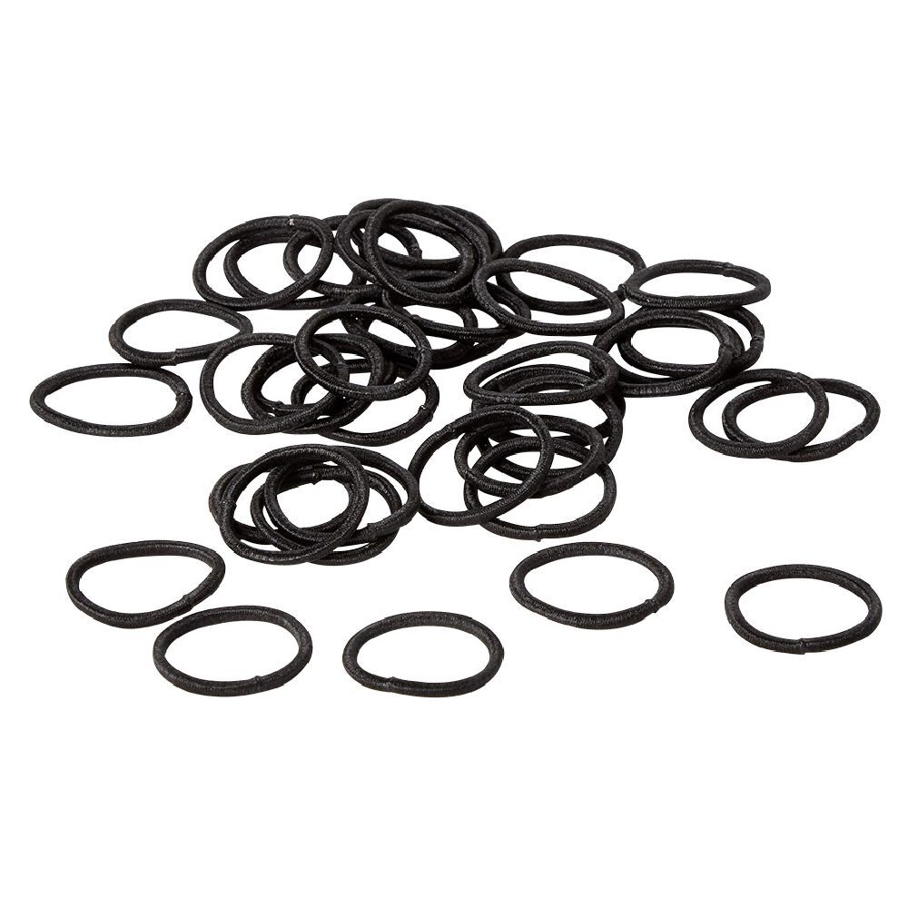 Mini élastique sans métal noir x40