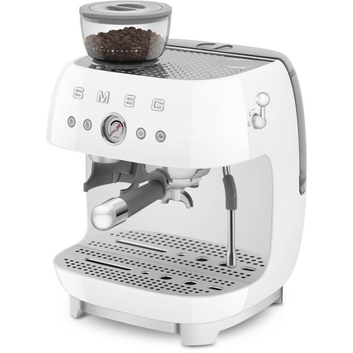 SMEG Espressomaschine mit Mahlwerk 50's Style EGF03WHEU Weiß