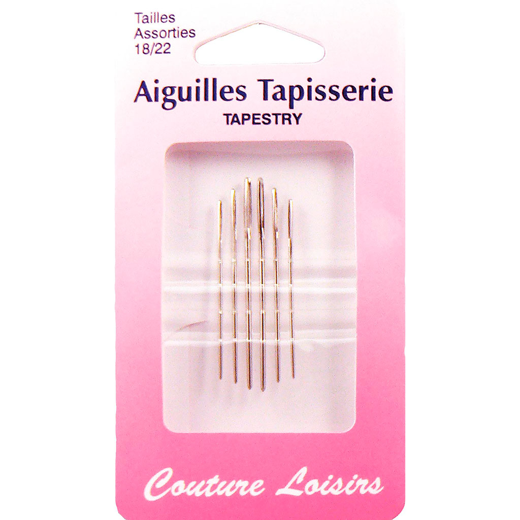 Lot de 6 aiguilles à tapisser n°18 à 22
