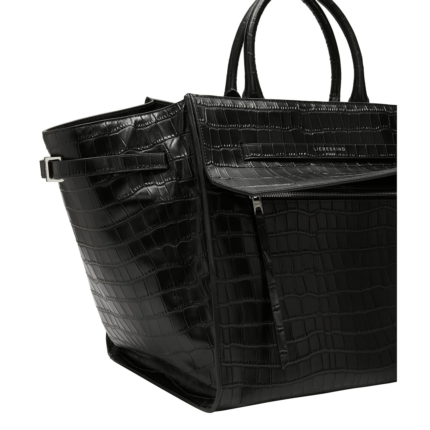 Liebeskind Lora Croco Satchel L black