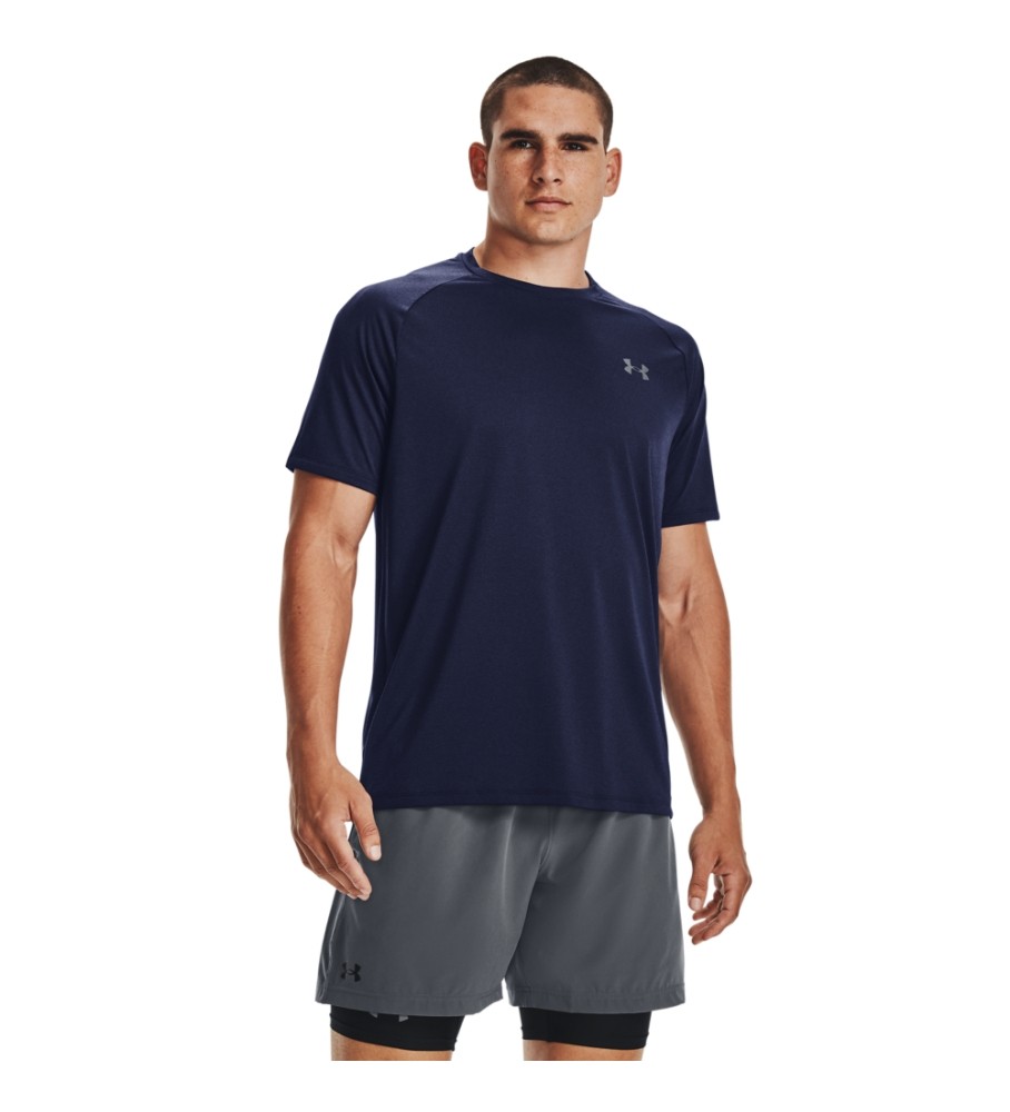 Camiseta de manga curta texturizada Under Armour UA Tech 2.0 - Azul-marinho