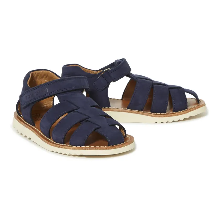 Pom d'Api Sandales Waff Papy | Bleu marine