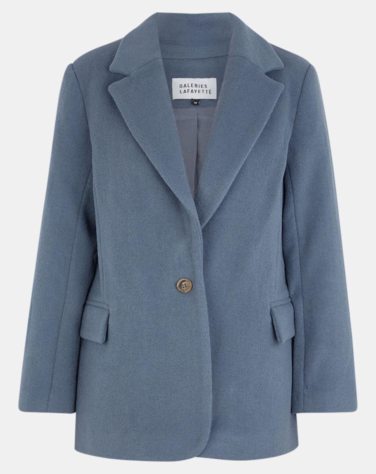 Galeries Lafayette Veste blazer oversize en Laine mélangée Clitch bleu grisé