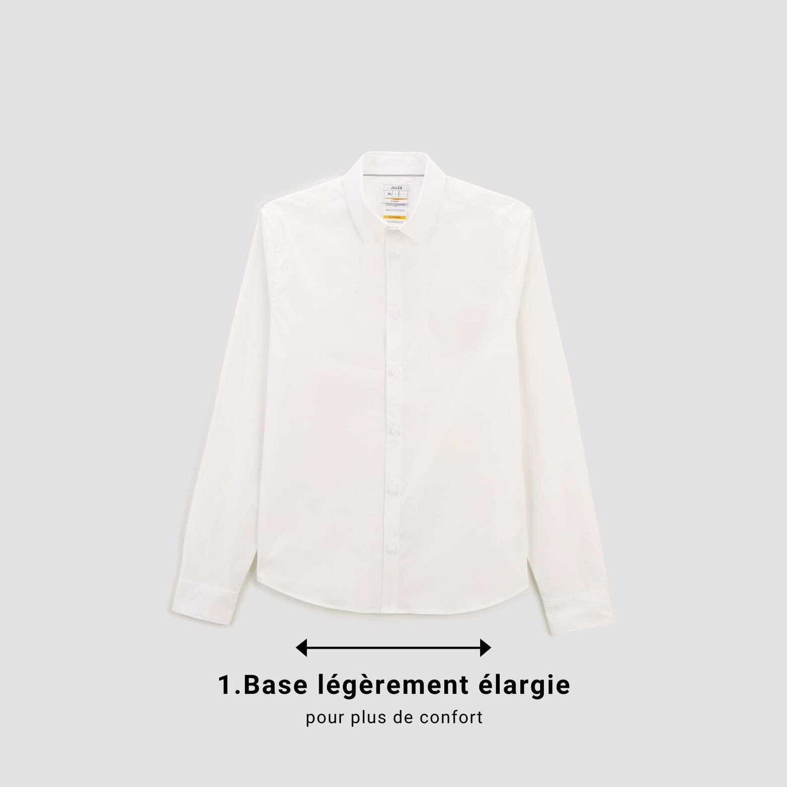 Chemise regular pour personne à mobilité réduite Blanc