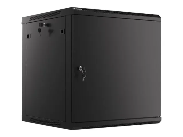 Lanberg WF01 Series - Rack kabinet - flad pakke - vægmonterbar - sort, RAL 9004 - 12U - 19