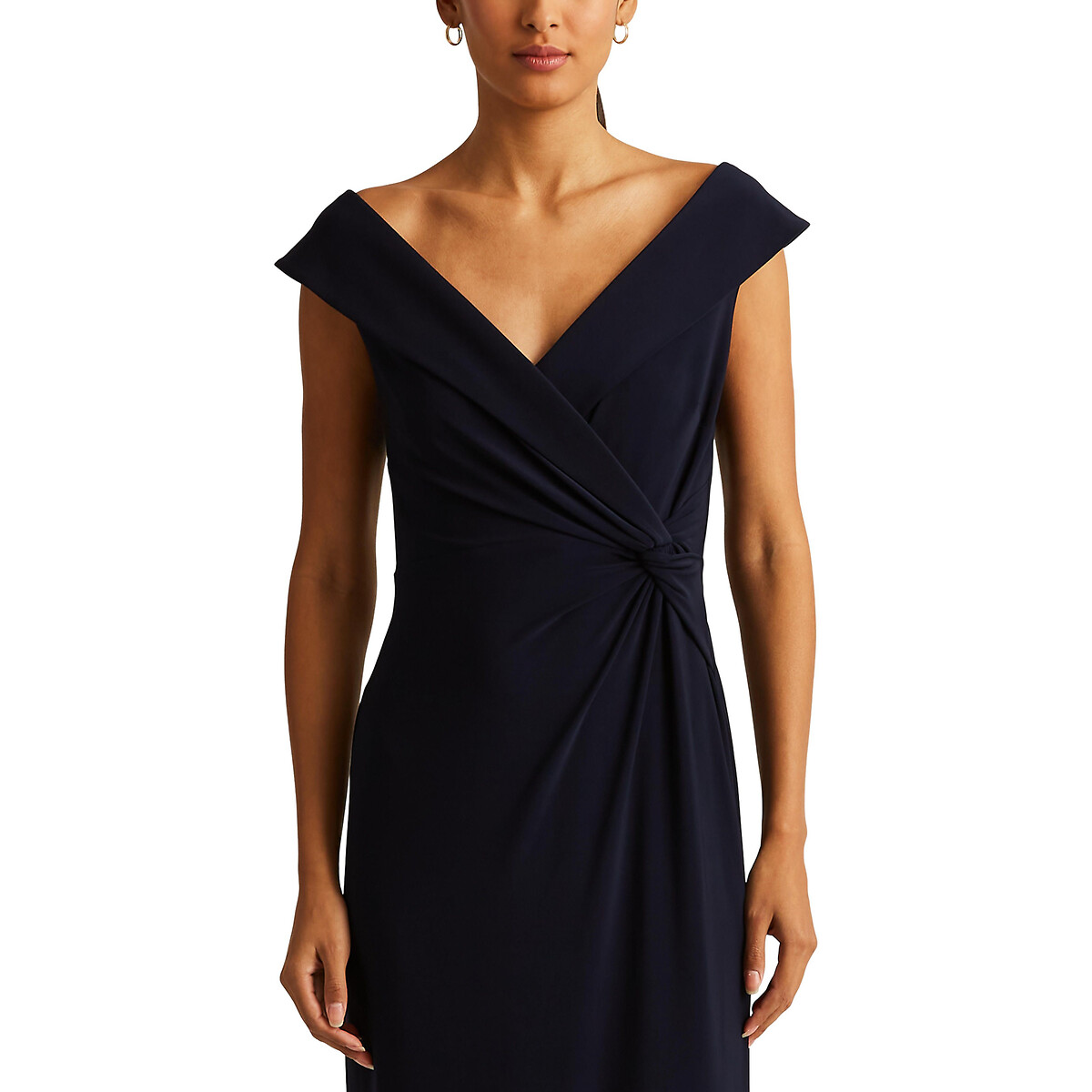 LAUREN RALPH LAUREN<br>Vestido longo com fendas laterais