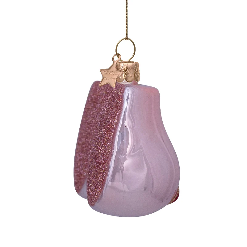 Vondels  Bryster m. hjerter juleophæng - H7 cm.