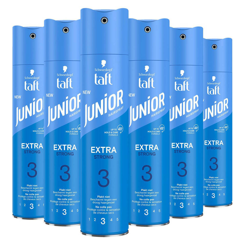 Fijne hairspray, plakt niet.Hairspray Extra Strong - 6x 250 ml multiverpakking