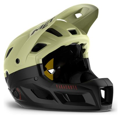 Casque avec Mentonnière Amovible Met Parachute MCR Mips Vert/Noir