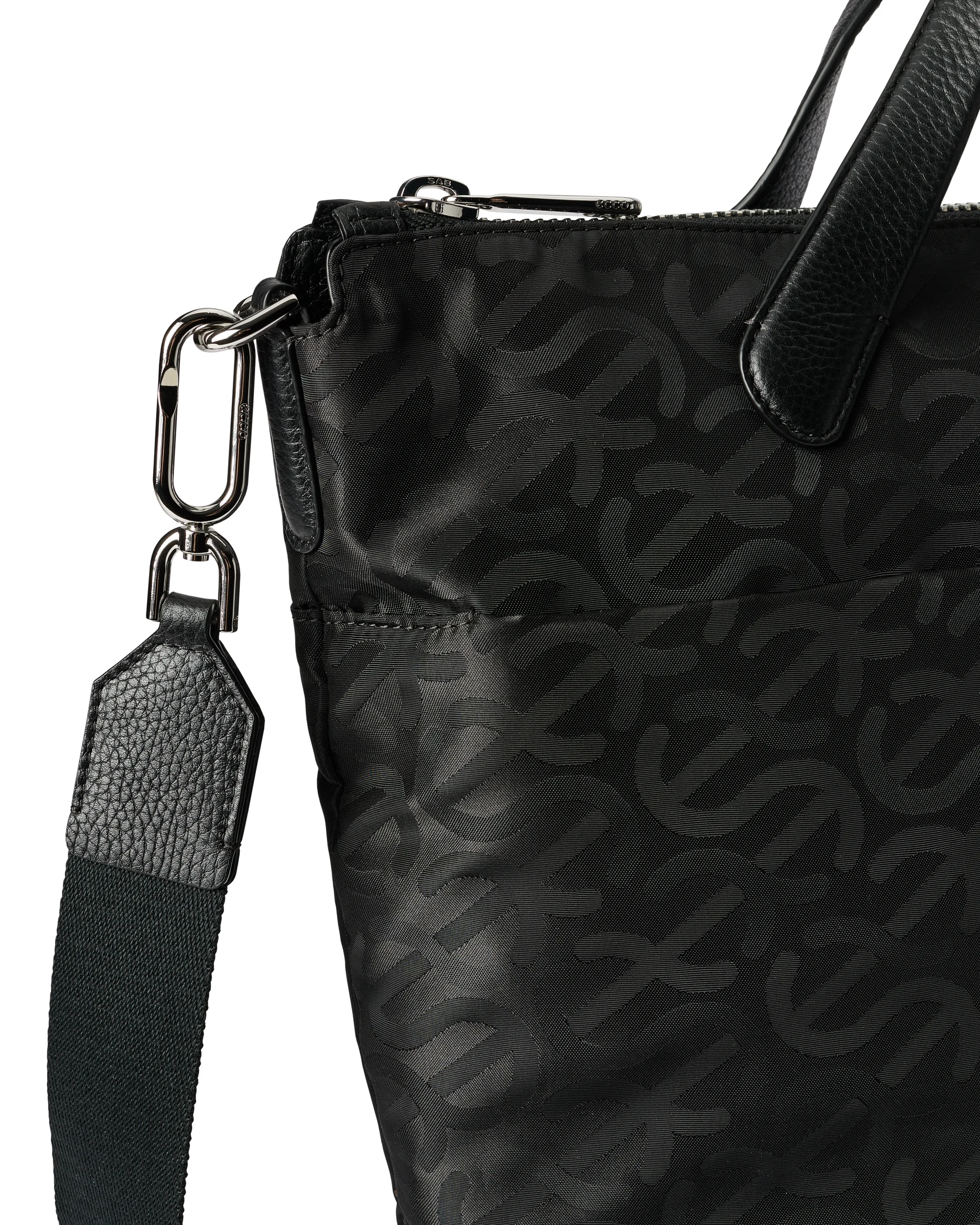 ECCO Tote Shopper aus Leder Schwarz 43X39X16 cm