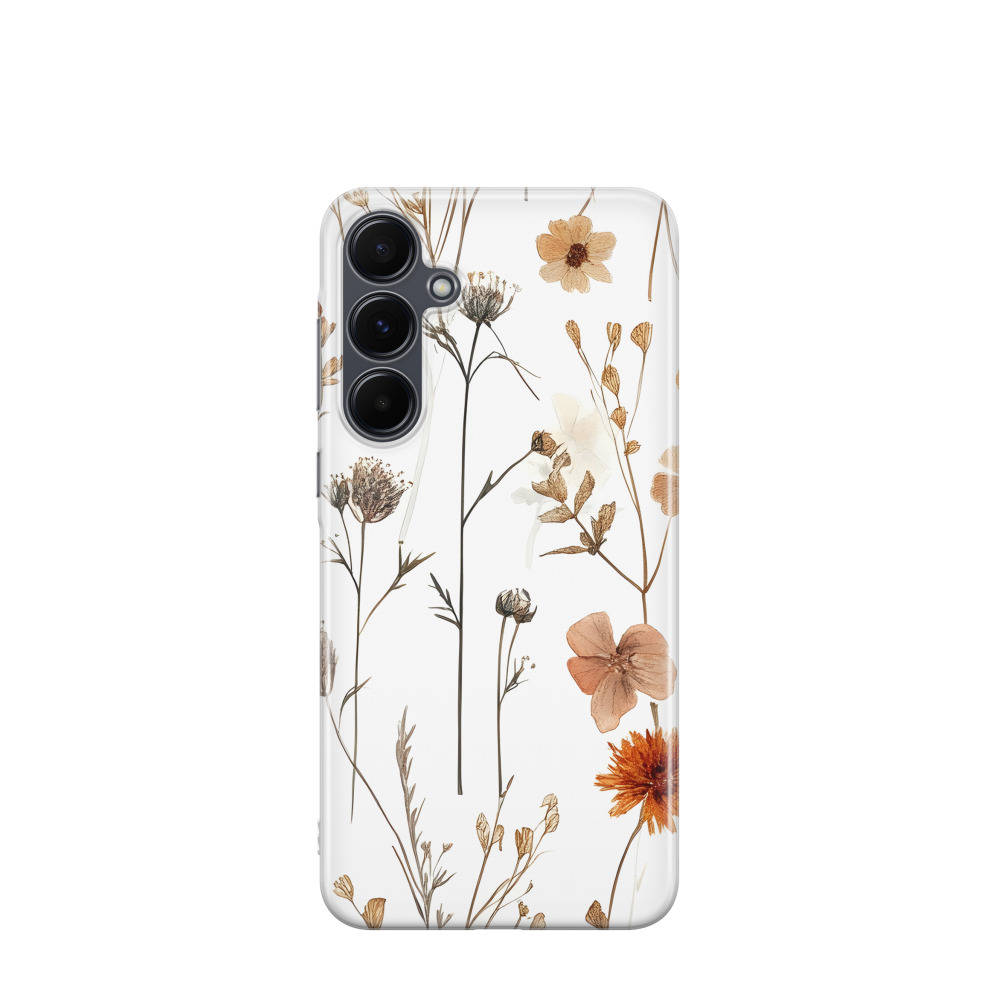 Samsung Galaxy A55 Gummi Hülle Naturpoesie - Weiss
