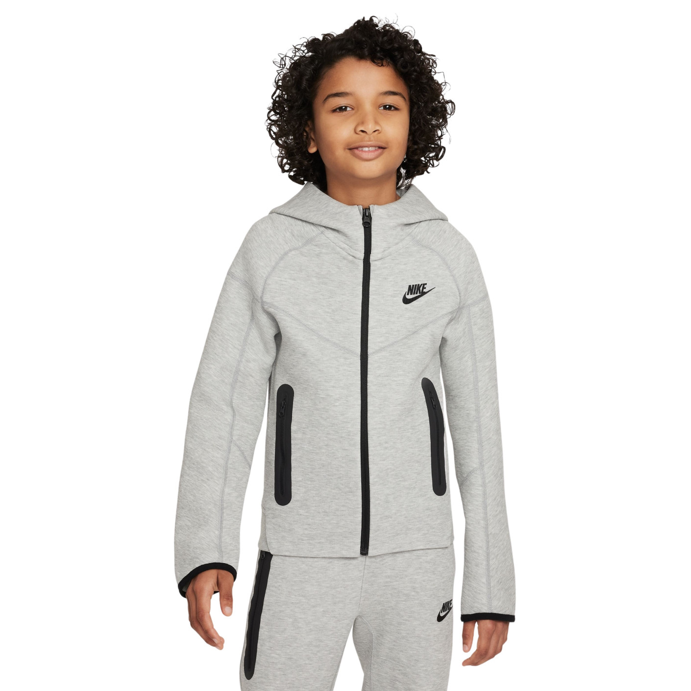 Nike Tech Fleece Sportswear Trainingspak Kids Lichtgrijs Zwart