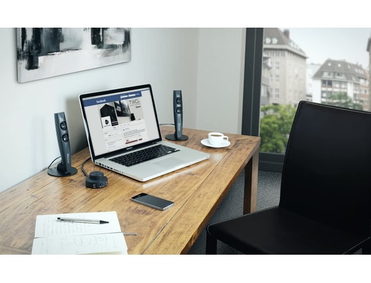 WAVEMASTER - Enceinte amplifiée 2.1 STAX BT - Kit d'enceintes stéréo 2.1 Bluetooth (46 Watt)