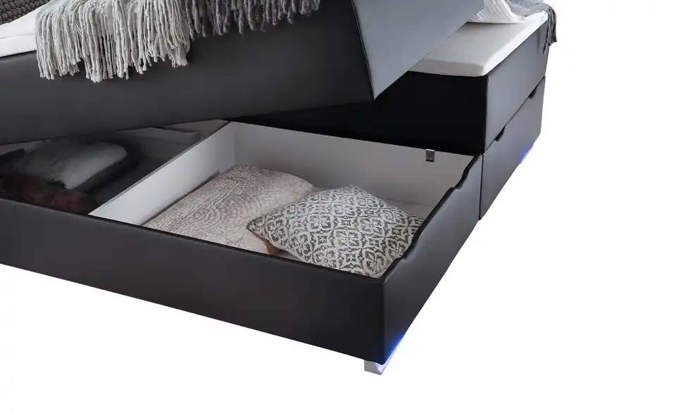 Boxspringbett Las Vegas II Schwarz 180 cm