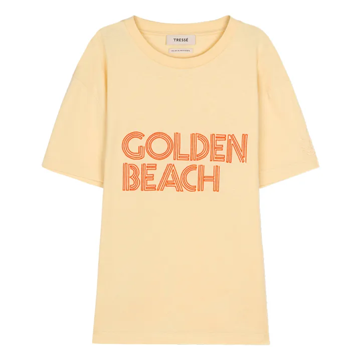 Tressé T-shirt Tolden Coton Bio | Jaune