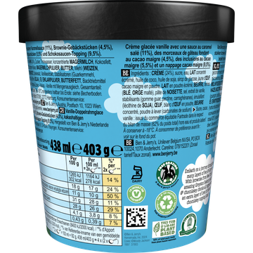 Ben & Jerry's IJs Topped Salted Caramel Brownie 438 ml