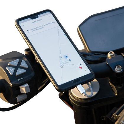 Support Smartphone Oxford CLIQR USB Type C Fixation Guidon - Noir