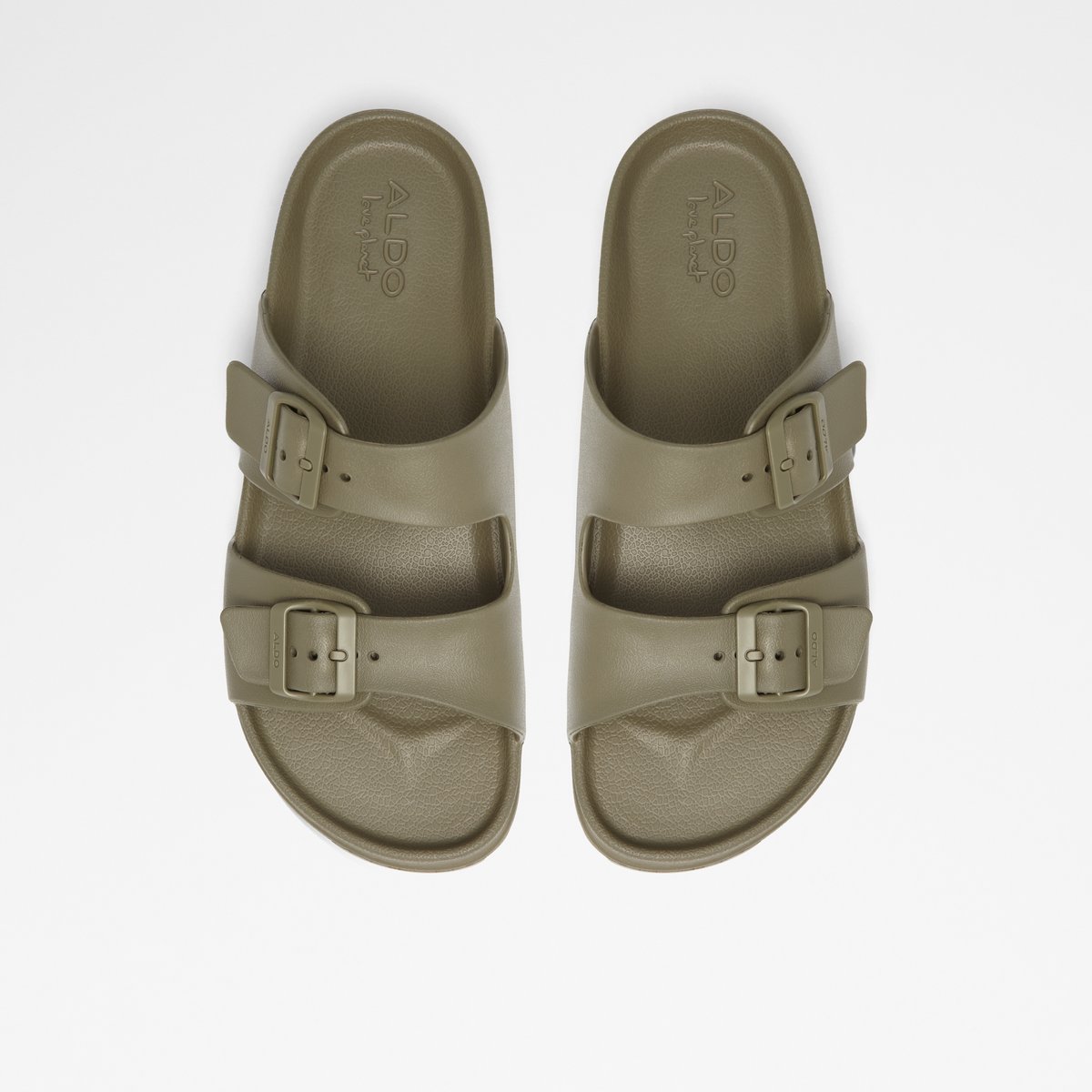 Hideo Khaki Men Slides
