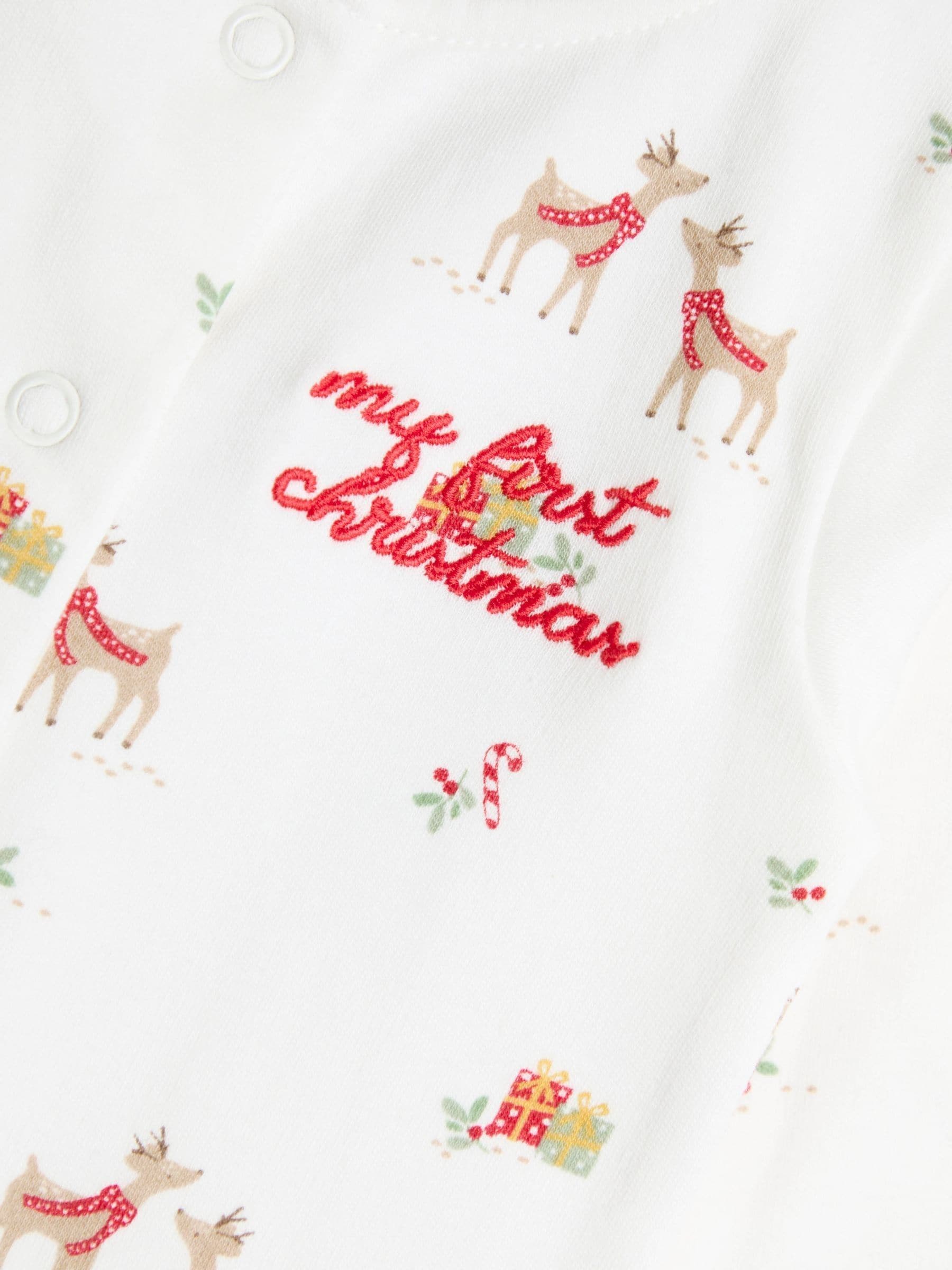 JoJo Maman Bébé Kerstmis Rendieren Print Pyjama