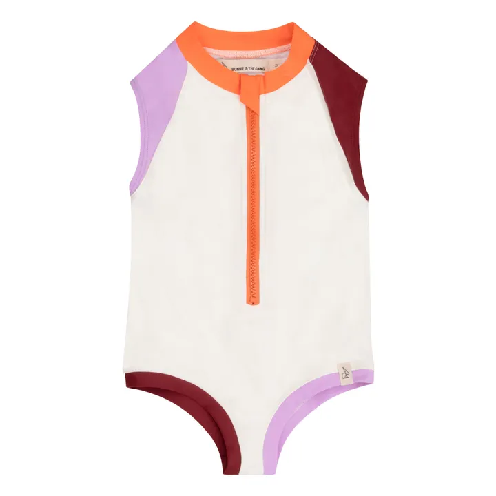 Bonnie & The Gang Maillot 1 Pièce Anti-UV Suki Fibres Recyclées | Blanc