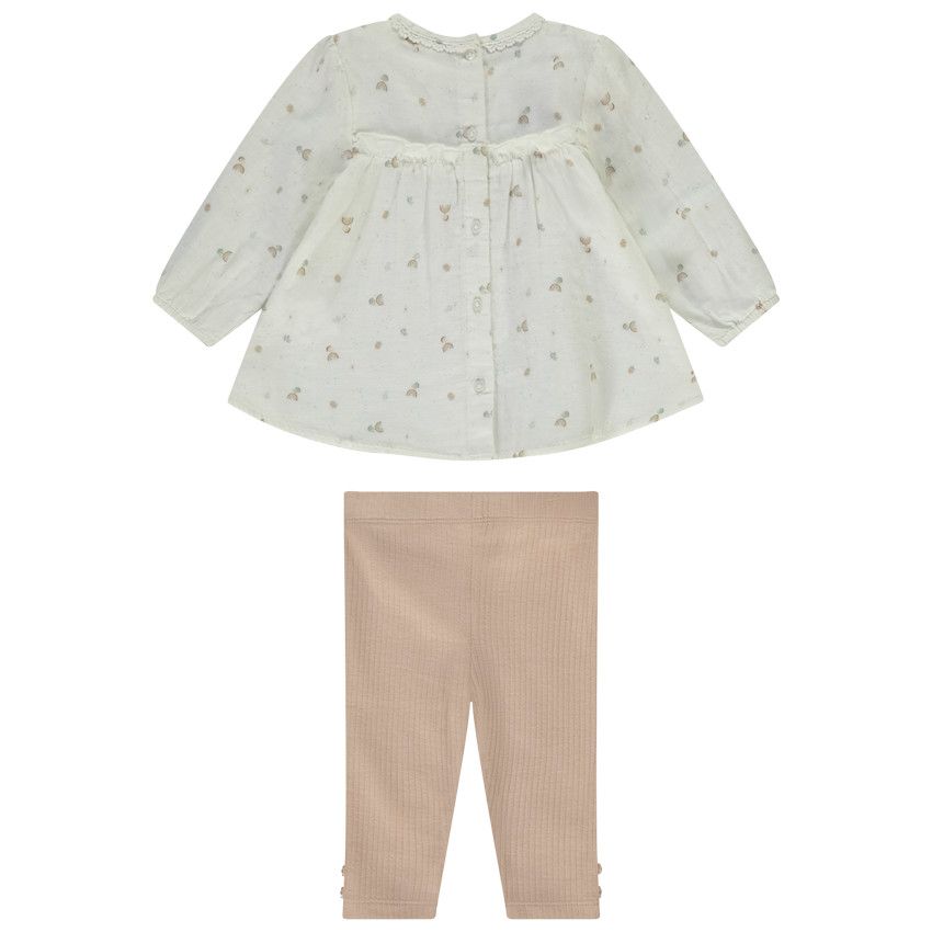Ensemble 2 pièces avec tunique imprimée pour bébé fille - Multicolore