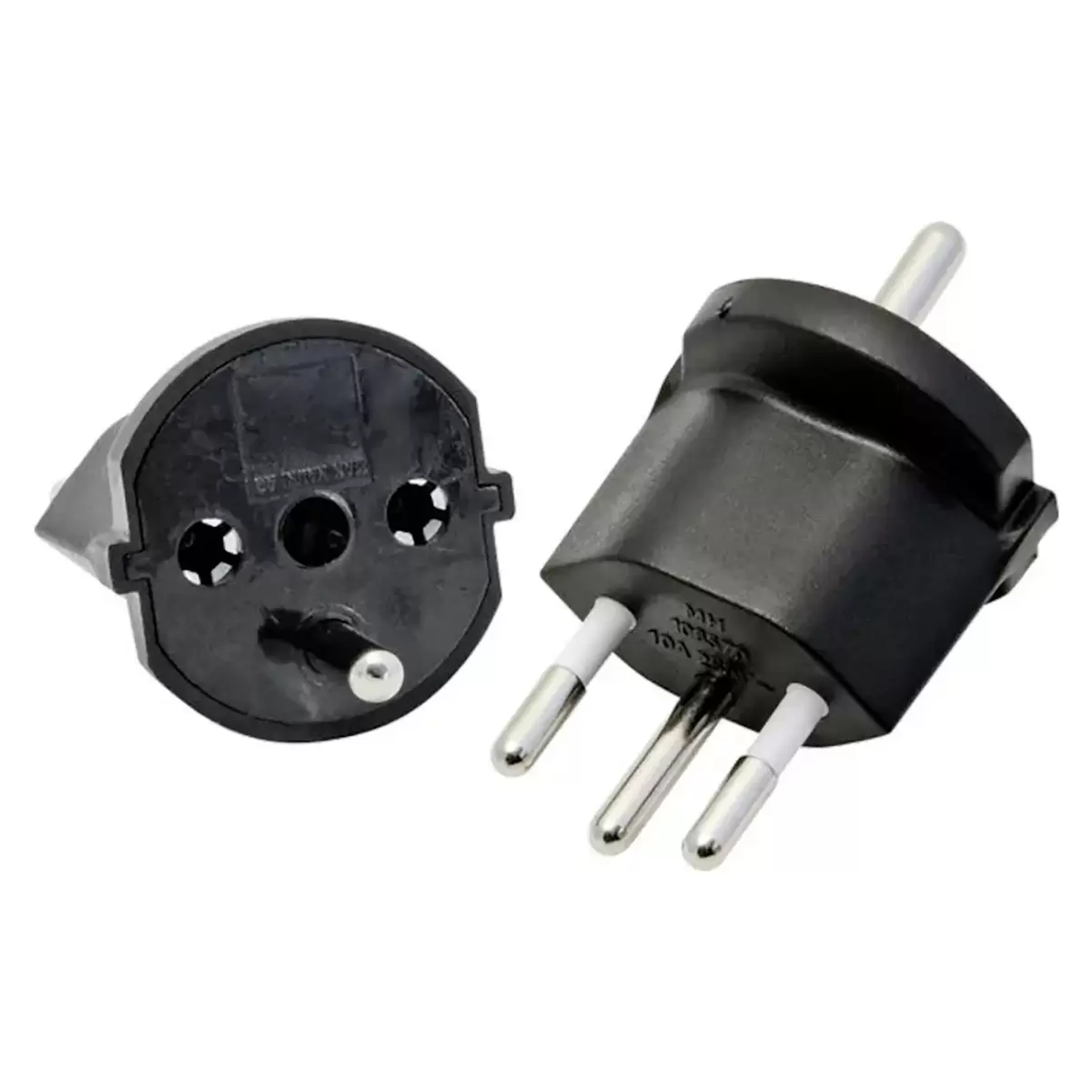 Fixadapter 04.107438 Schuko nach Schweiz Schwarz