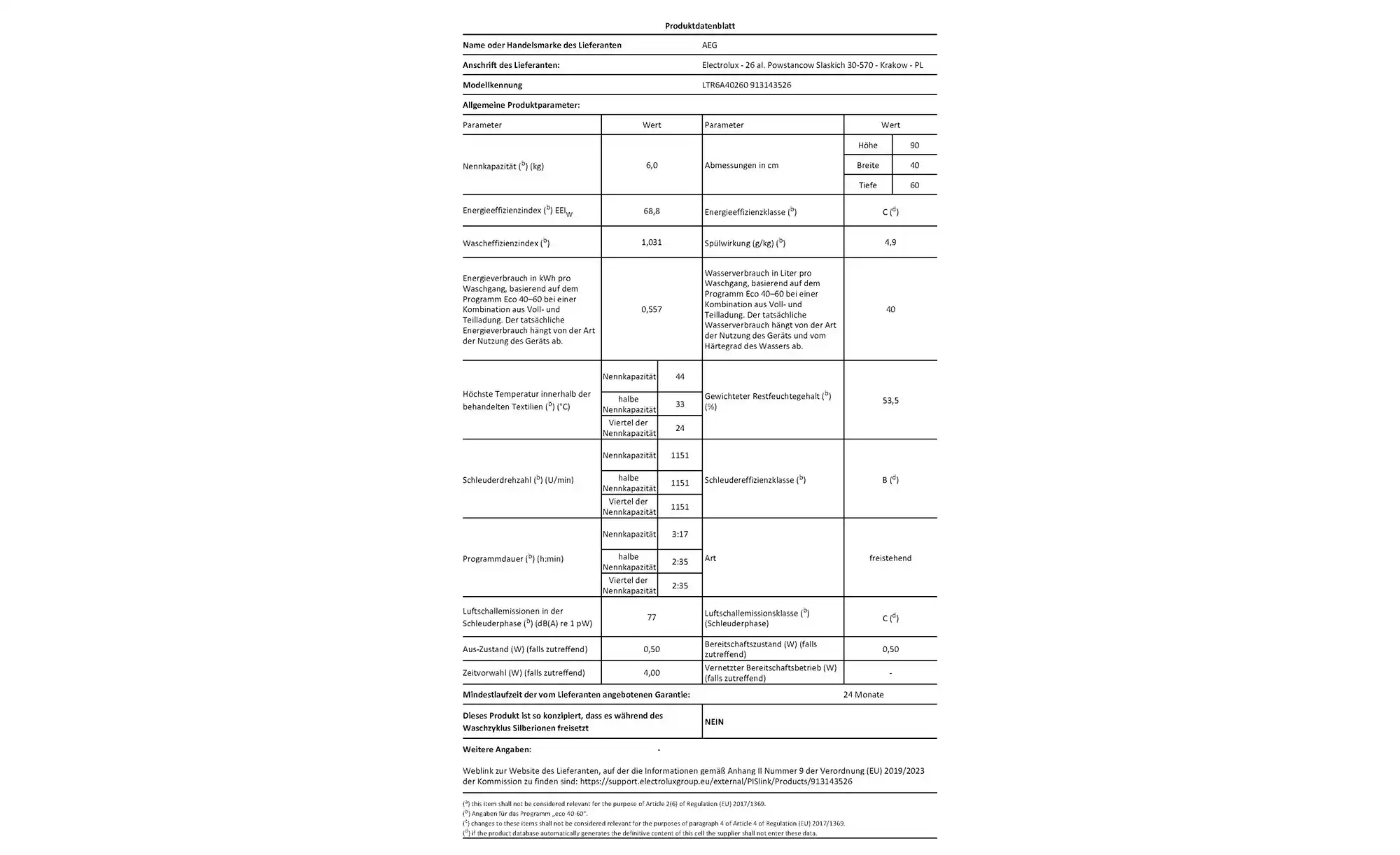 AEG Toplader LTR6A40260
