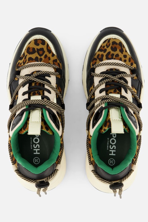 POSH by Poelman Sneakers blauw Textiel