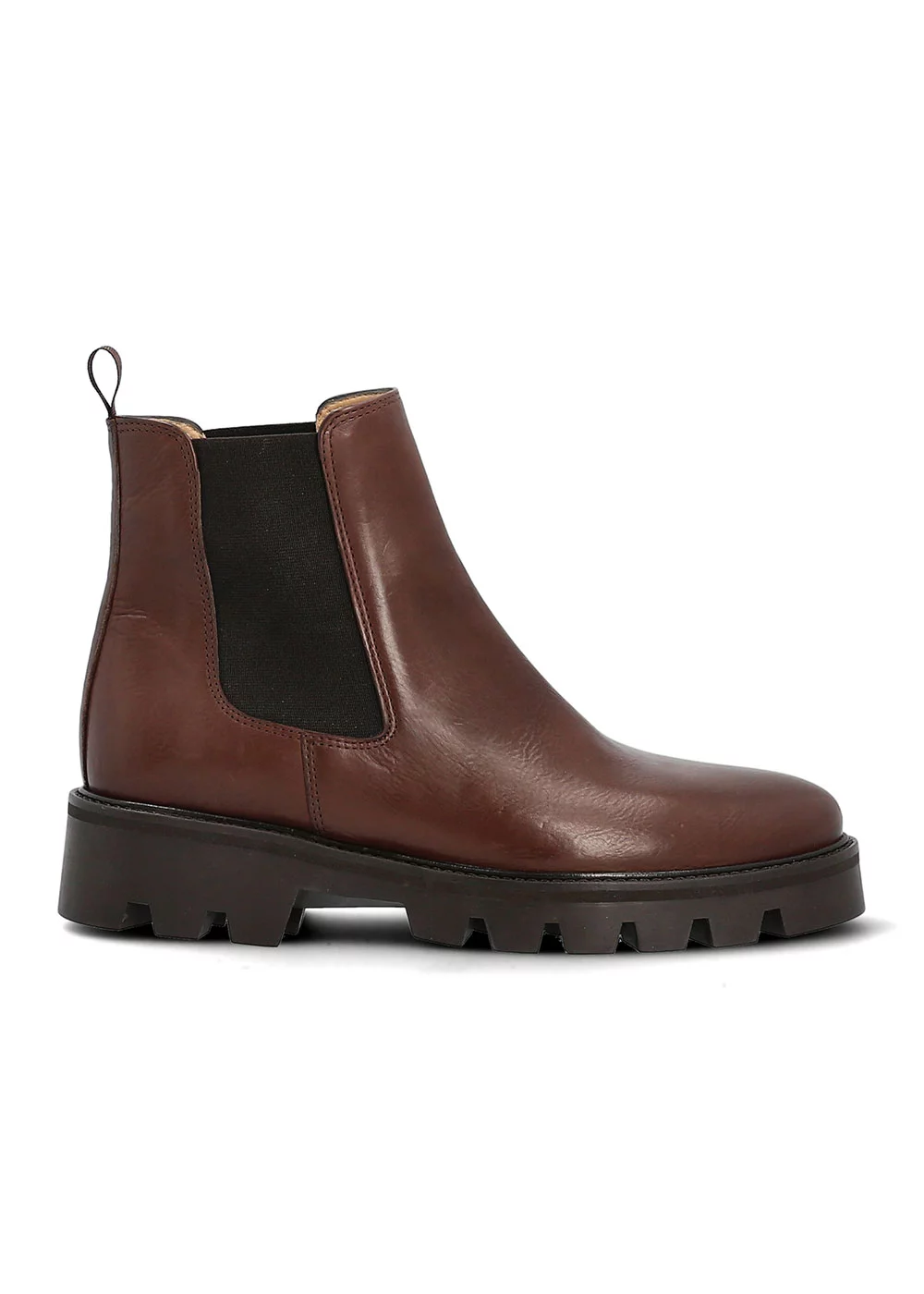BOOTS LAURENE CUIR MARRON