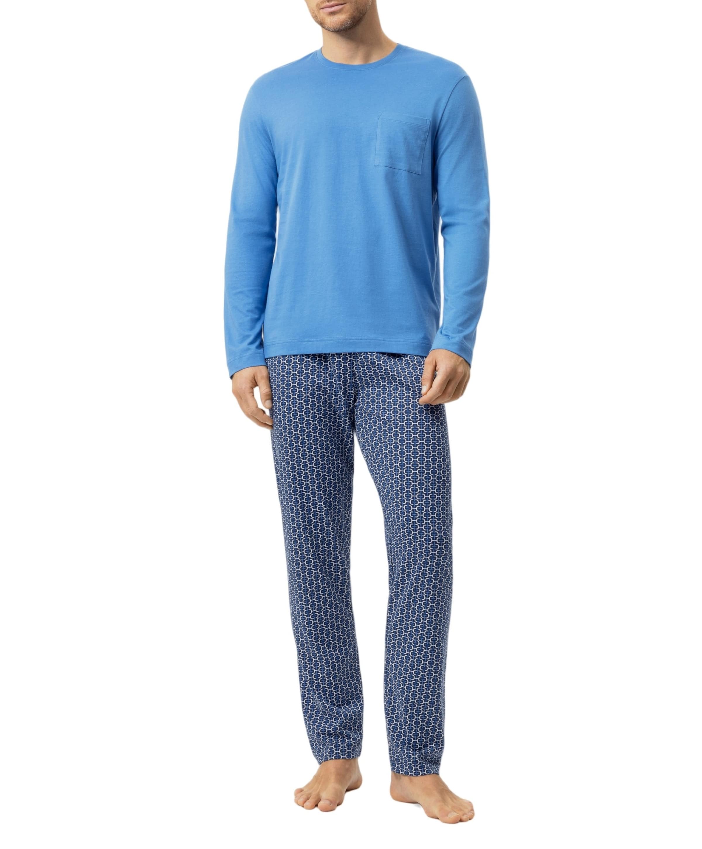 Mey Heren pyjamaset blauw