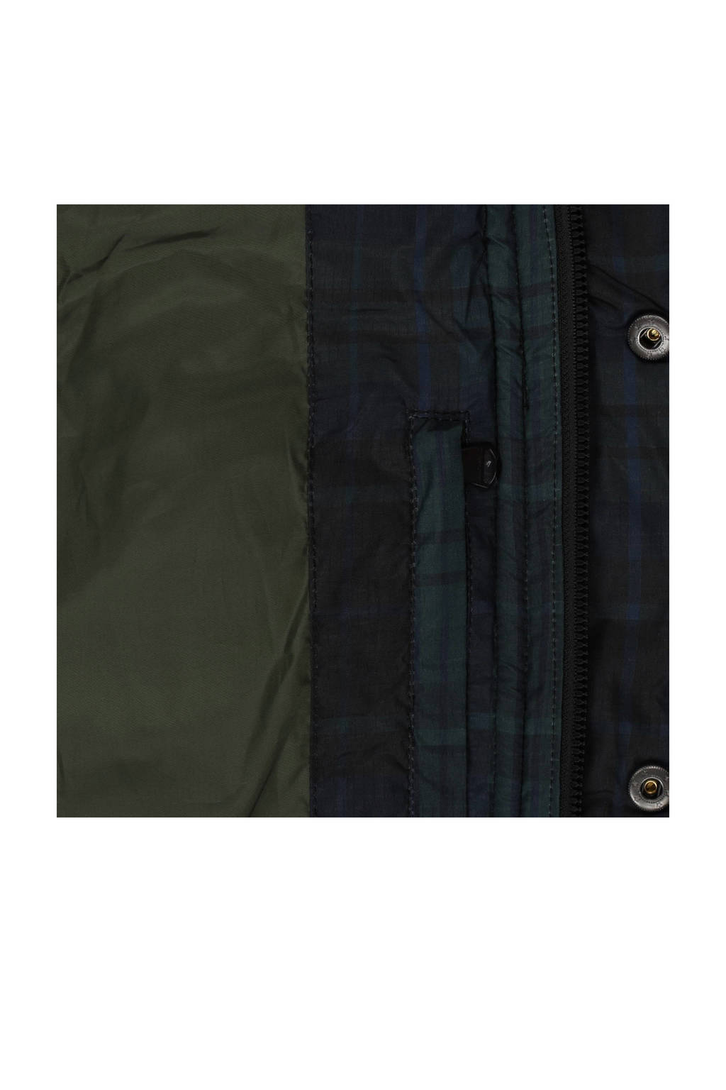 Tumble 'n Dry geruite gewatteerde winterjas Hamburg zwart