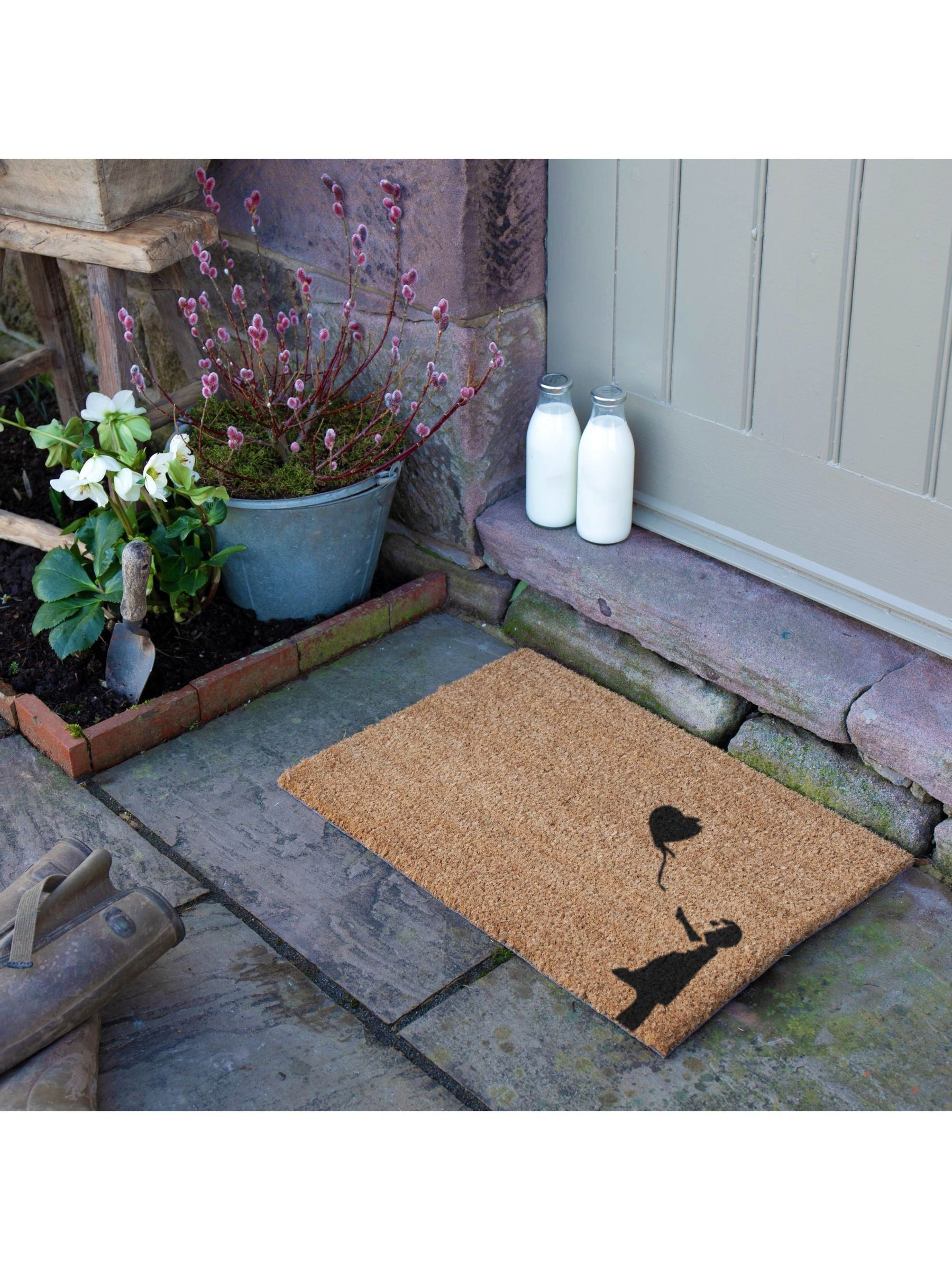 Artsy Mats Girl with a Balloon Graffiti Doormat