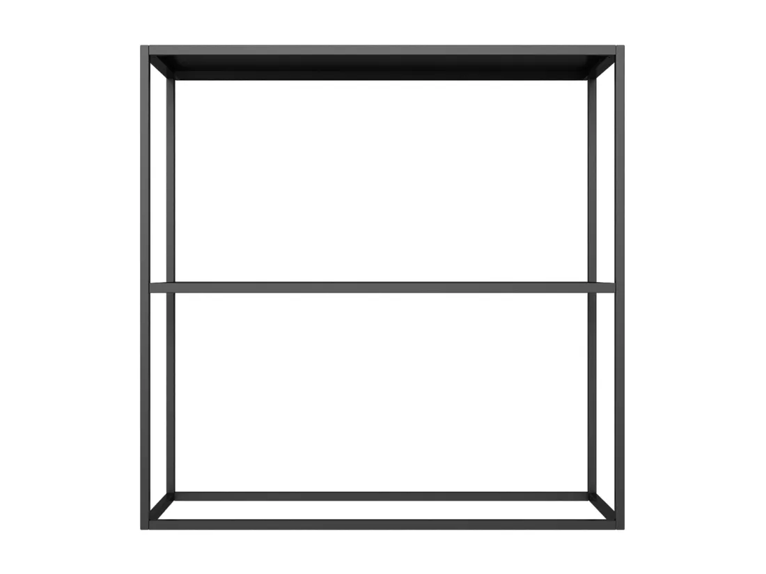 Table console Strömstad avec surface de rangement 80 x 79,5 x 26 cm noir mat [en.casa]