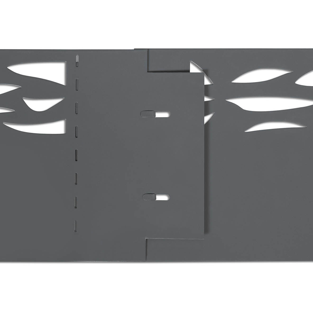 Pratik Garden 5 bordurettes métal ajourées gris anthracite - 100x18 cm