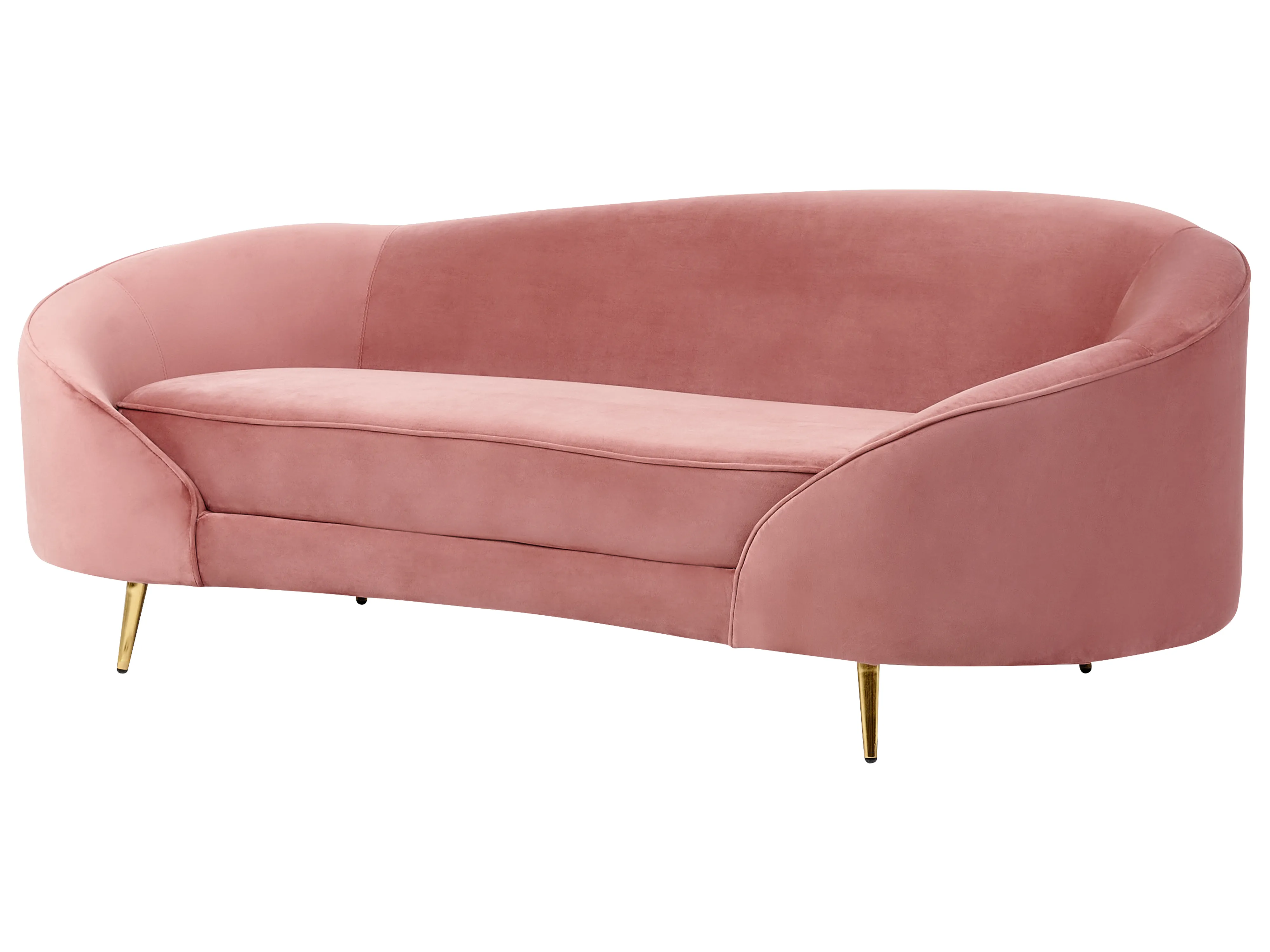 Bank 2-zits SAVAR Fluweel Roze