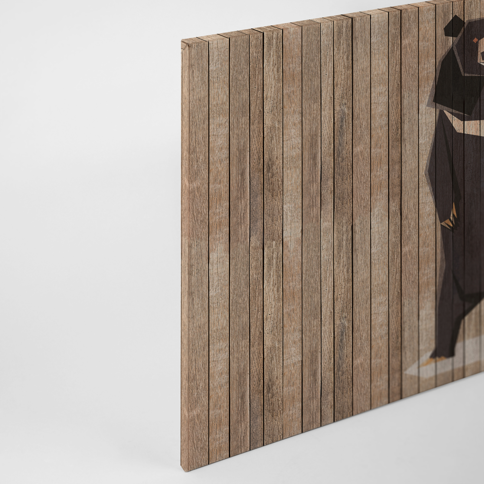 Leinwandbild BÄR - braun-beige - 90x60 cm