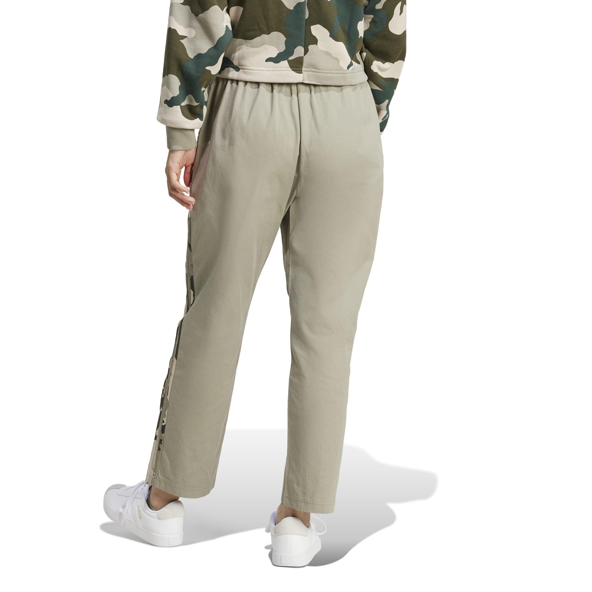 adidas Essentials Camo Print 3 Stripes Twill Trousers Womens